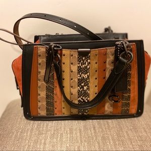 COACH DREAMER WITH SIGNATURE CANVAS PATCHWORK STRIPES AND SNAKESKIN DETAIL